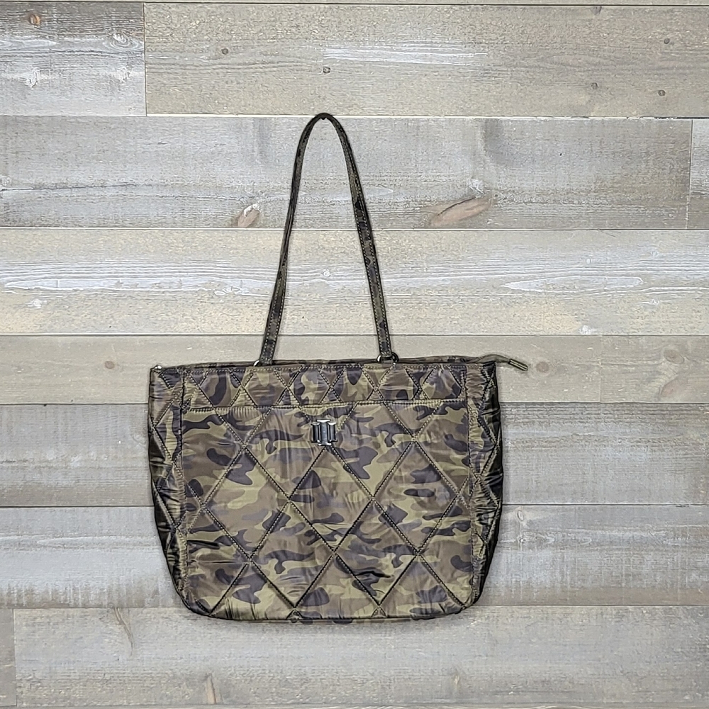 NWOT INC Quilted Camo Tote Handbag